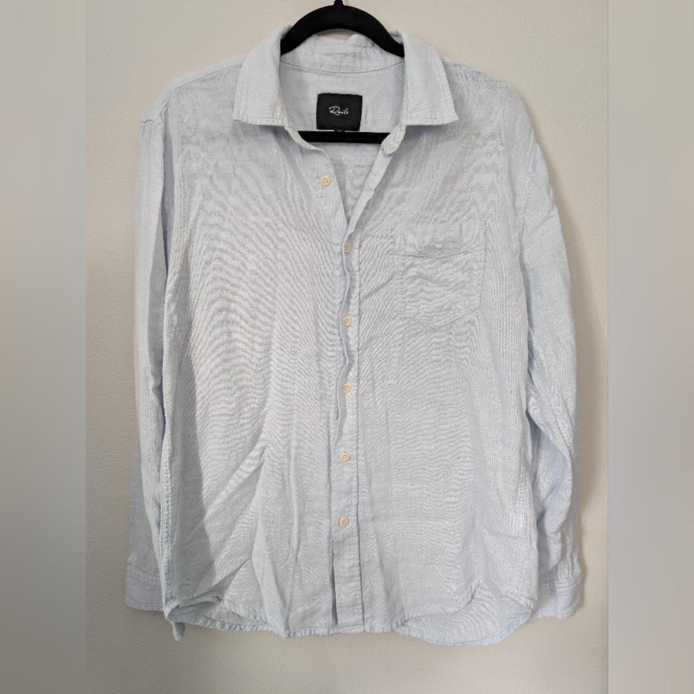 RAILS 100% Cotton Sussex Button Up Shirt Light Blue